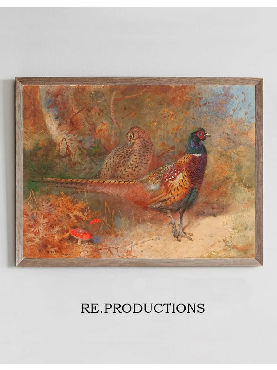 A Cock and Hen Pheasant