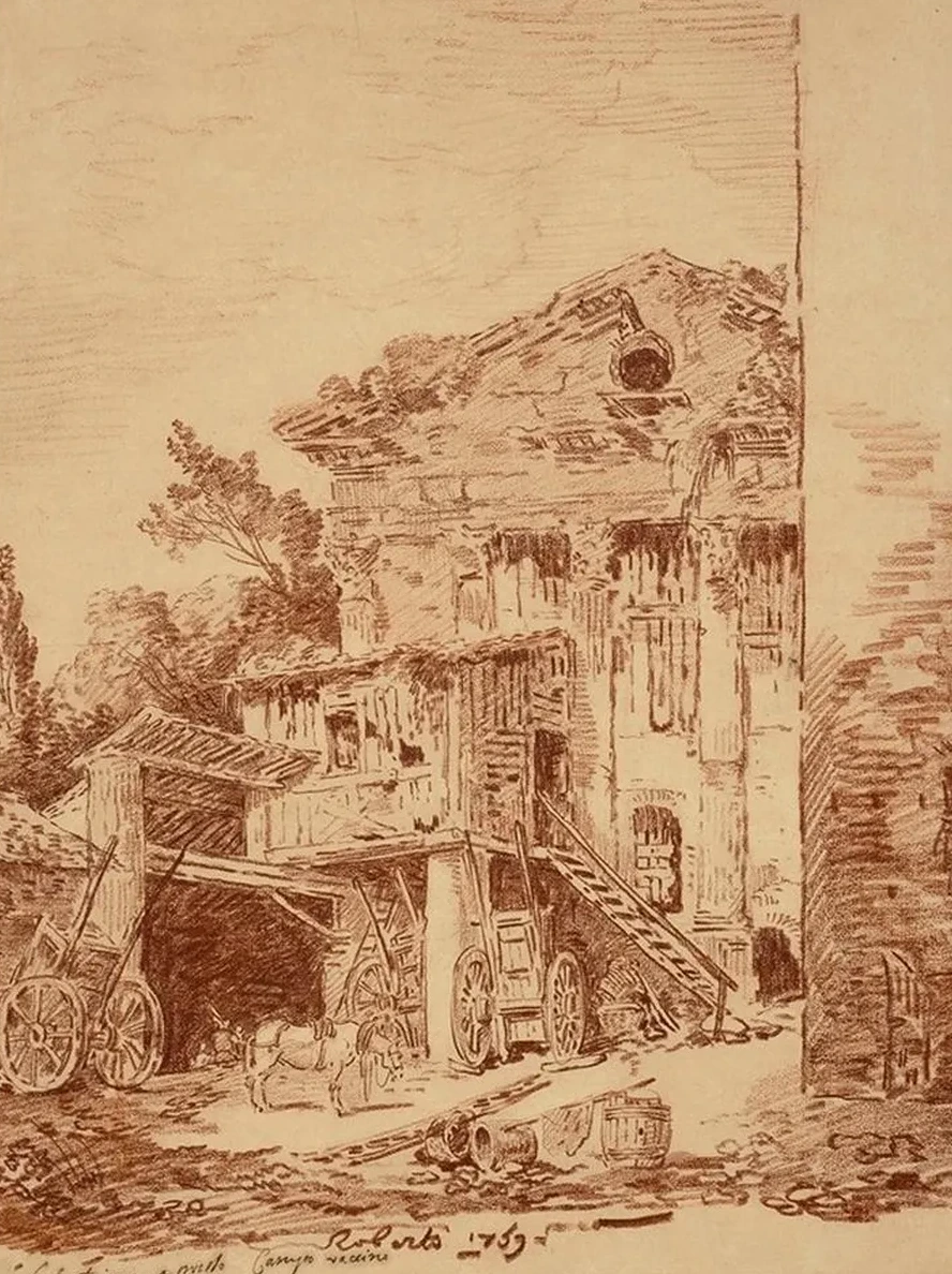 A Courtyard Near the Campo Vaccino in Rome