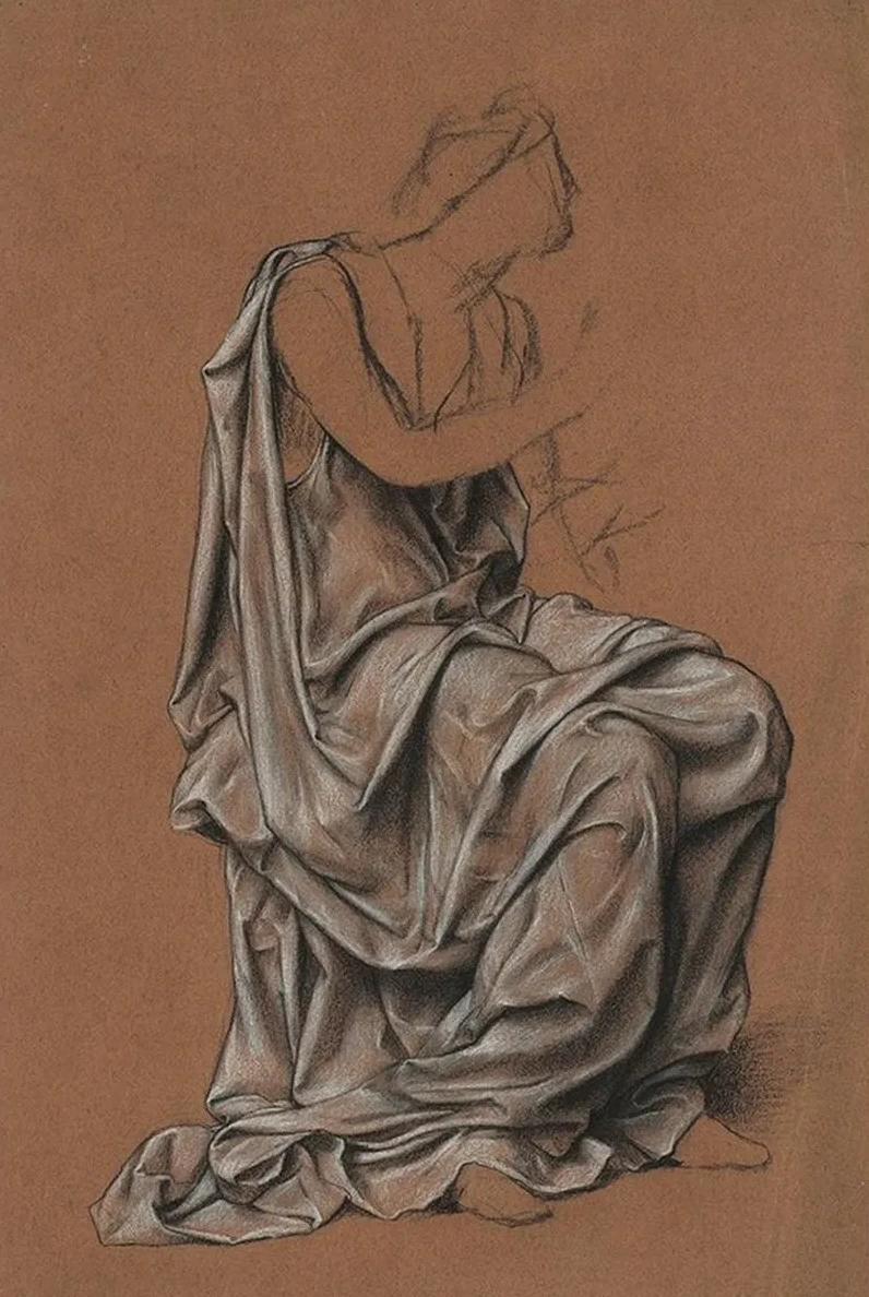 A drapery study for The Love Potion