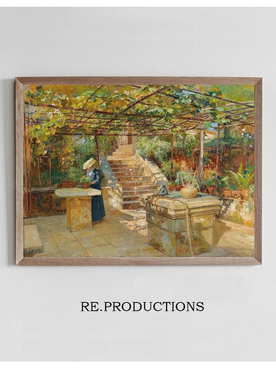 A Flower Lover on a Sunny Terrace