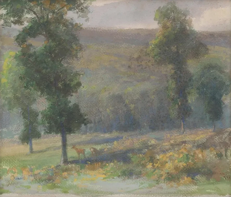 A Grove with Deer