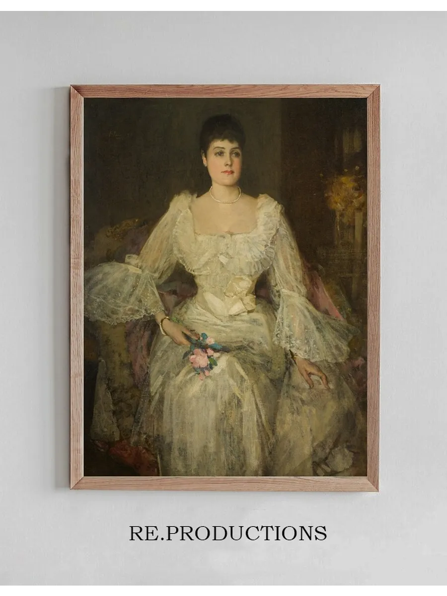A lady in white (A portrait of Lady Lyle)