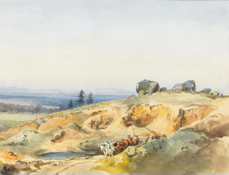 A Landscape with a Narrow Path and an Oxcart