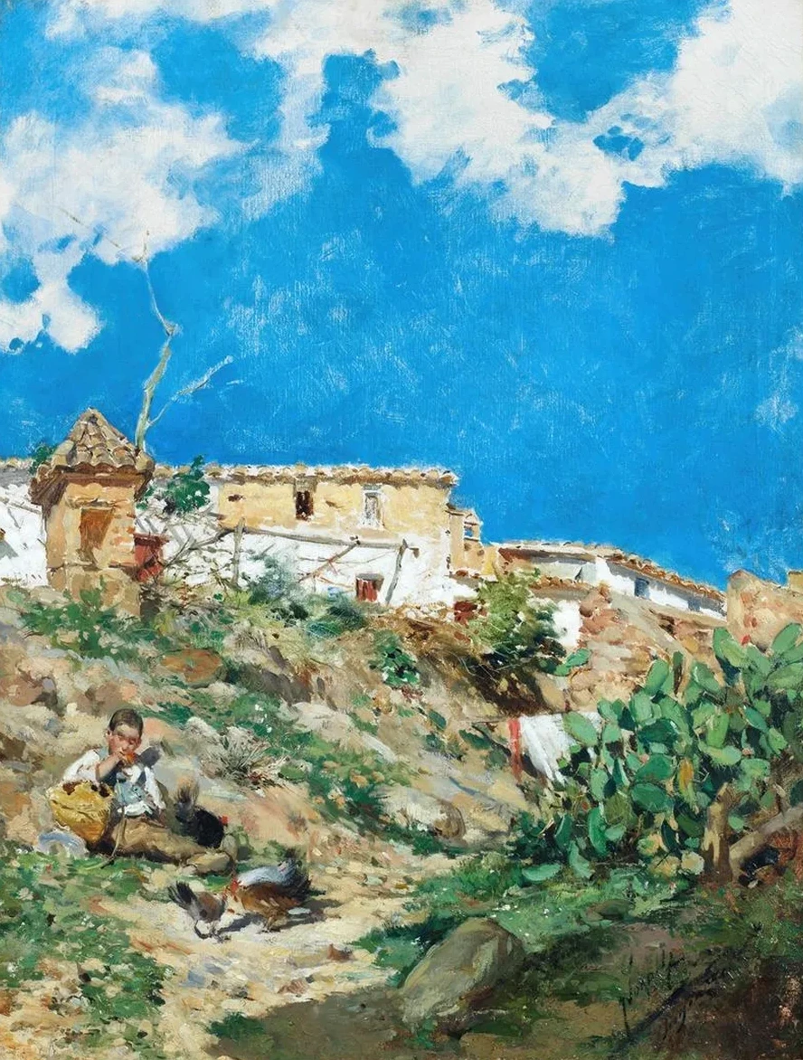 A Landscape with Figure in Sagunto, Valencia