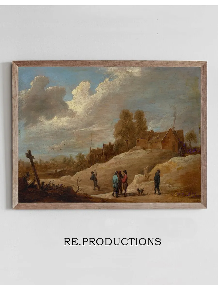 A Landscape with Figures on the Outskirts of a Town
