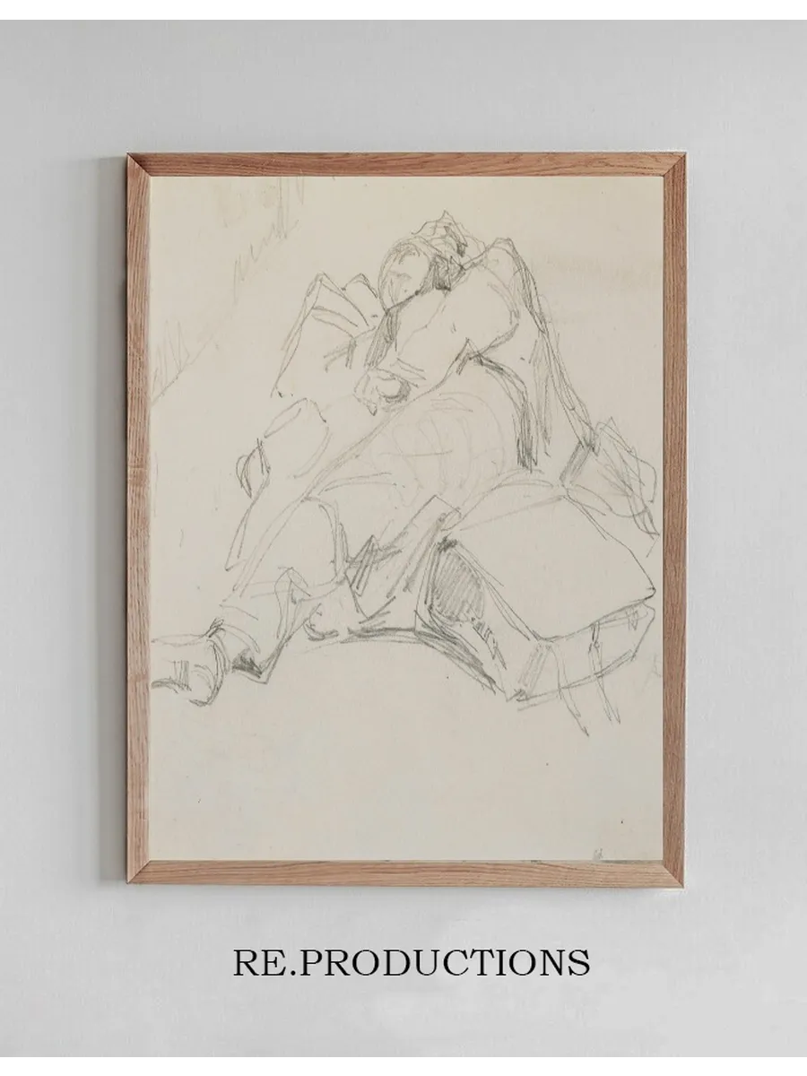 A Man Asleep on a Pile of Luggage