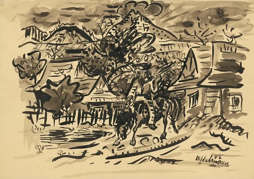 A Man from Orava on a Horse