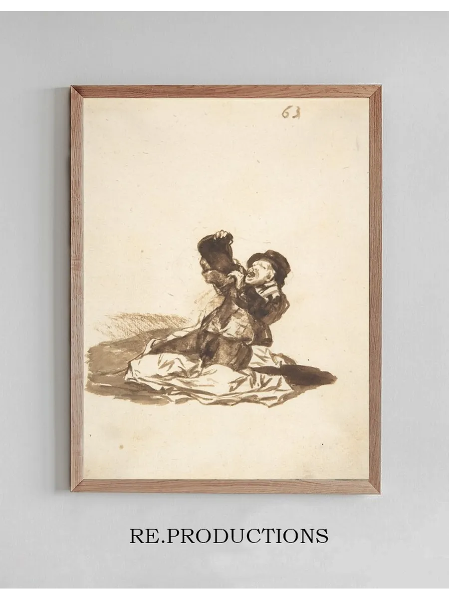 A Man on the Ground Drinking from a Wine Skin