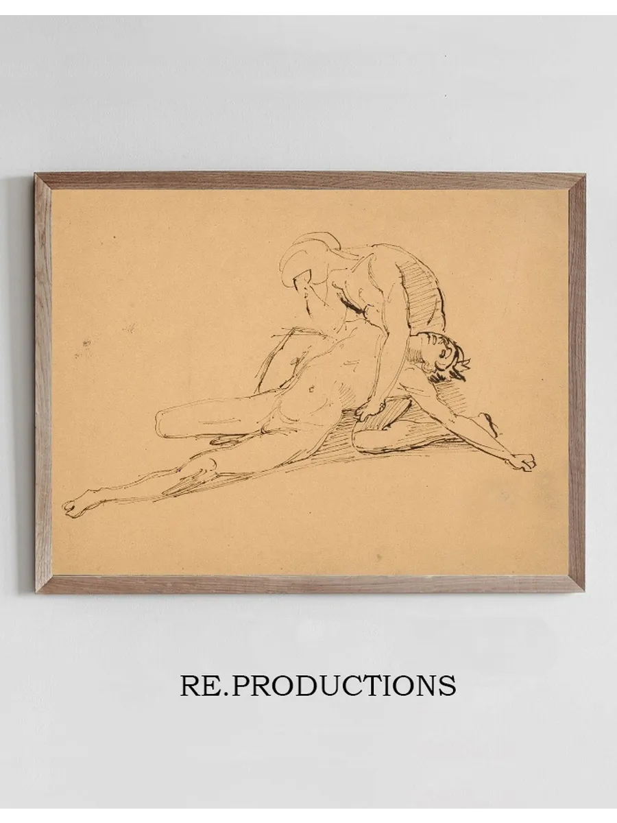 A Nude Man Mourning the Death of Another