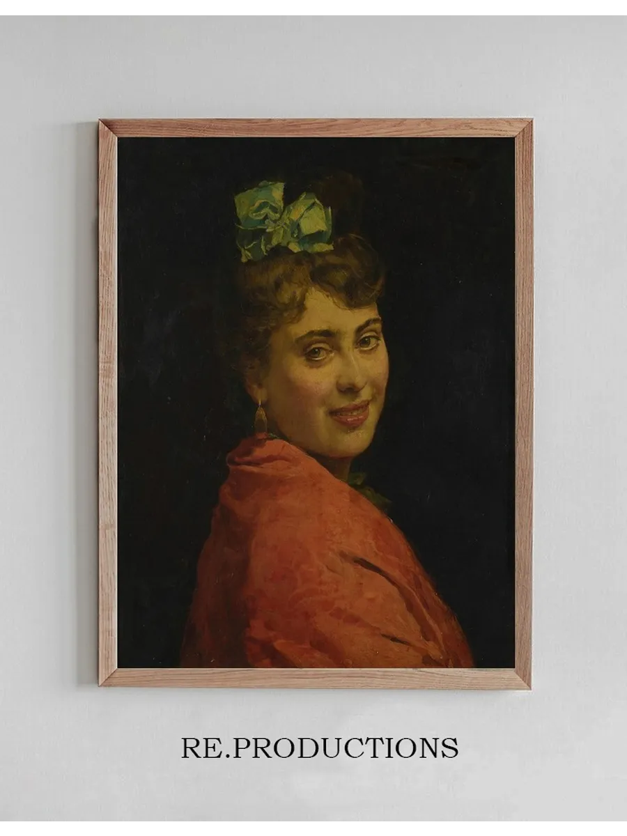 A Portait of a Lady with a Red Shawl