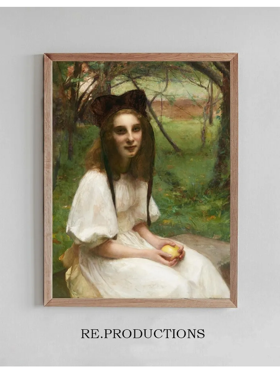A Portrait of a Girl in a White Dress