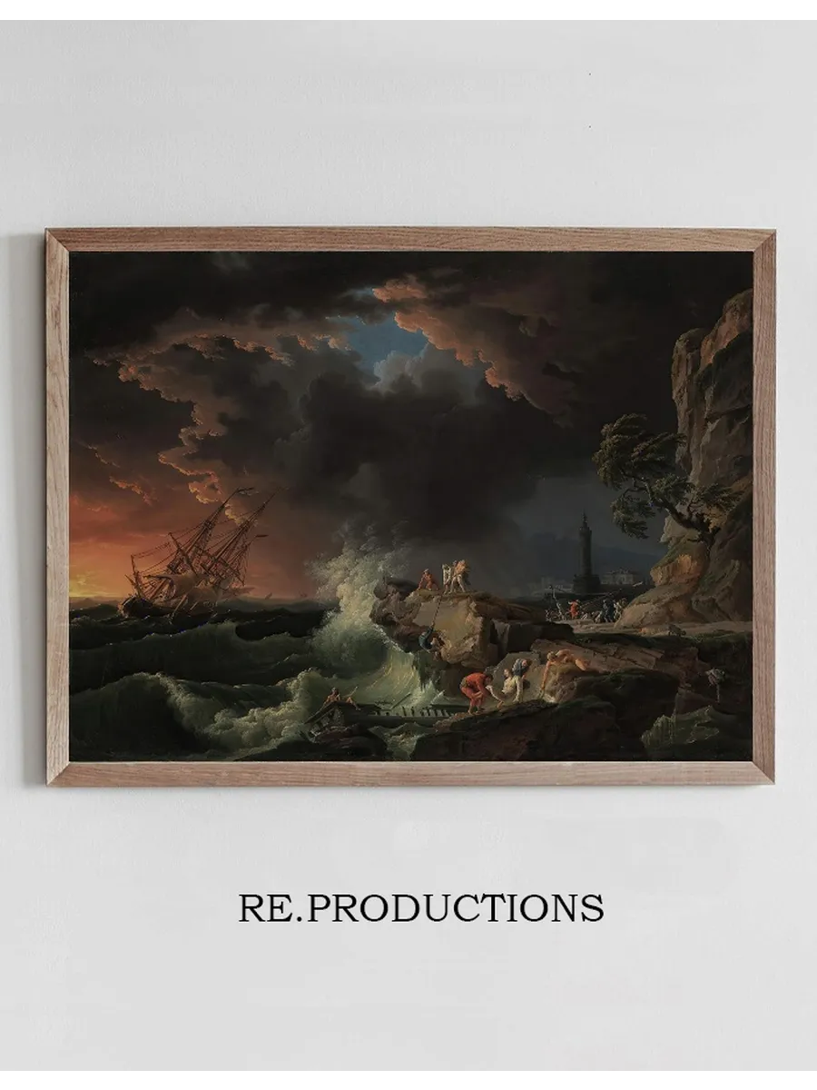 A Shipwreck with Figures Coming Ashore