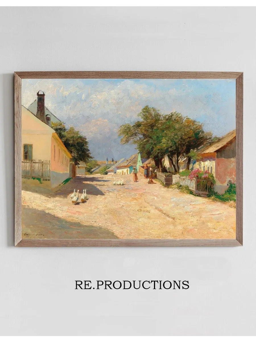A Village Road in the Summer Midday Sun