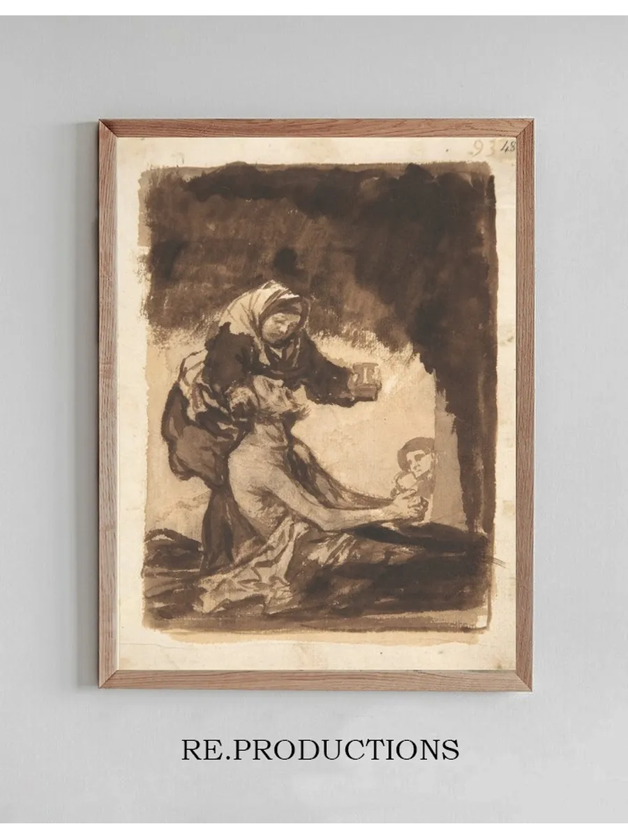 A Woman Giving a Mug to an Old Man