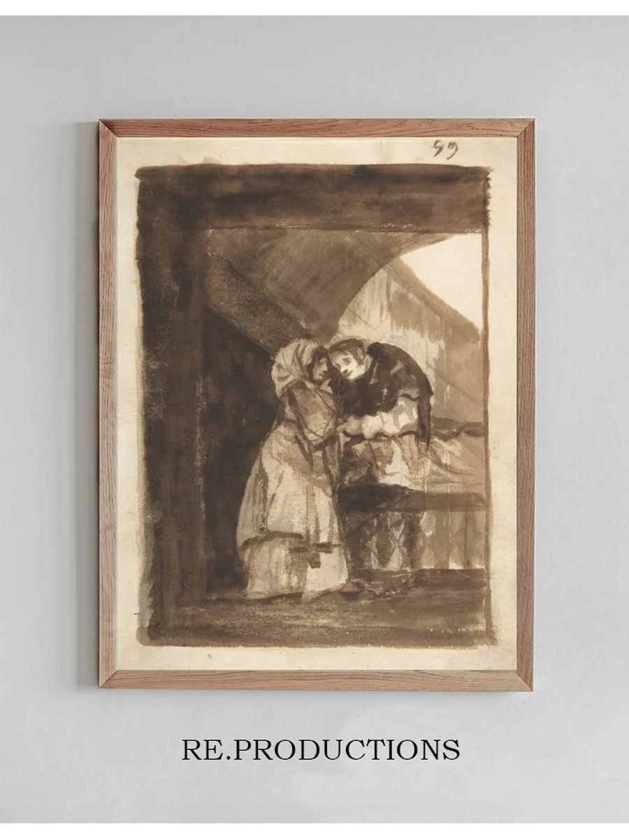 A Woman Talking to a Priest in a Covered Archway