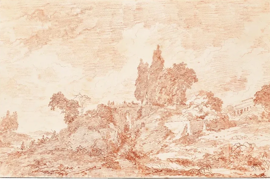 A Wooded Landscape with a Distant Villa