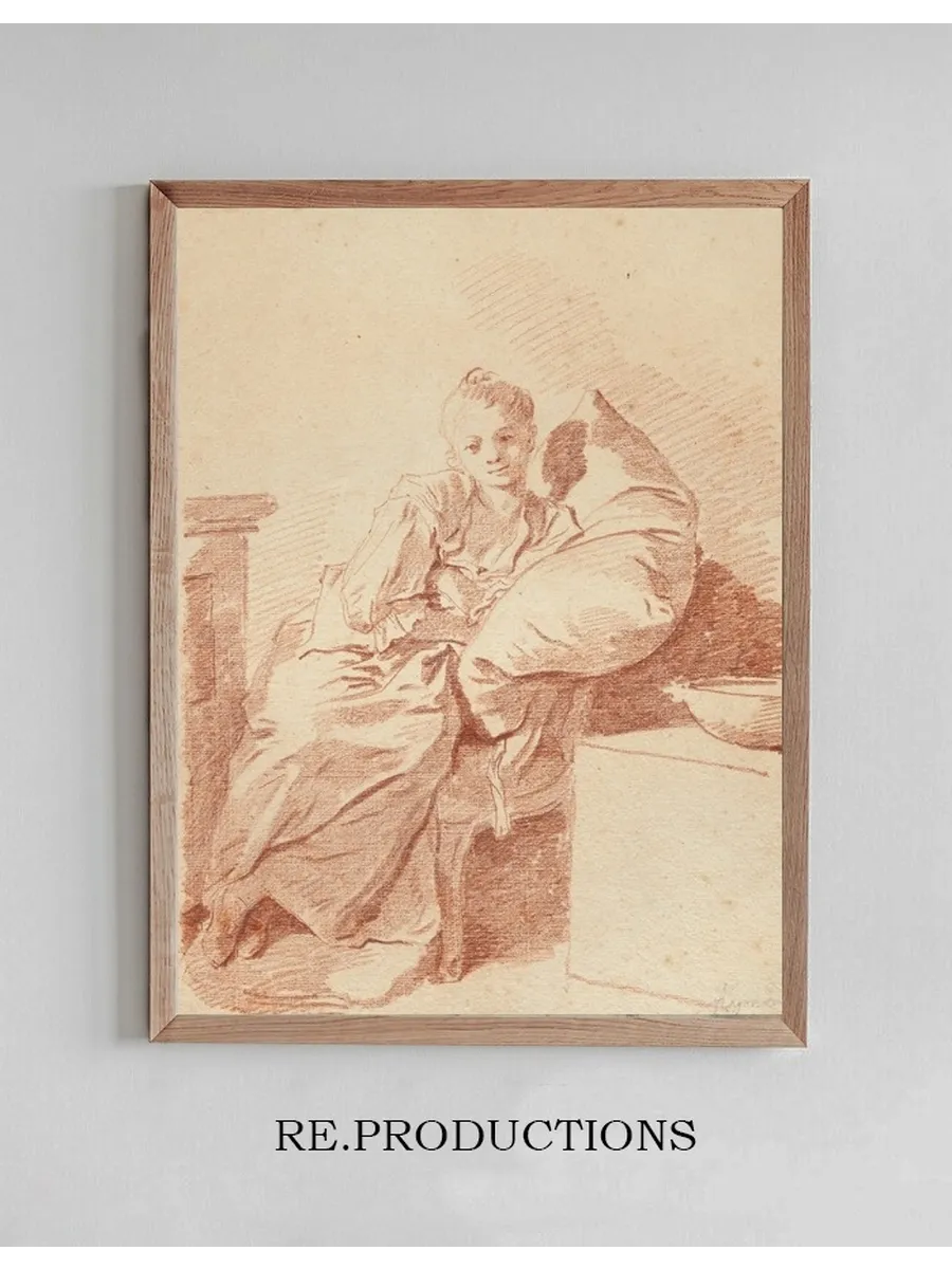 A Young Girl Seated in an Interior, Leaning Against a Pillow (la Jeune Malade)
