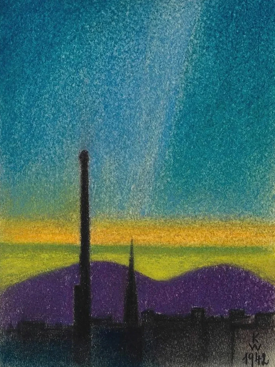 Abendlandschaft Wien