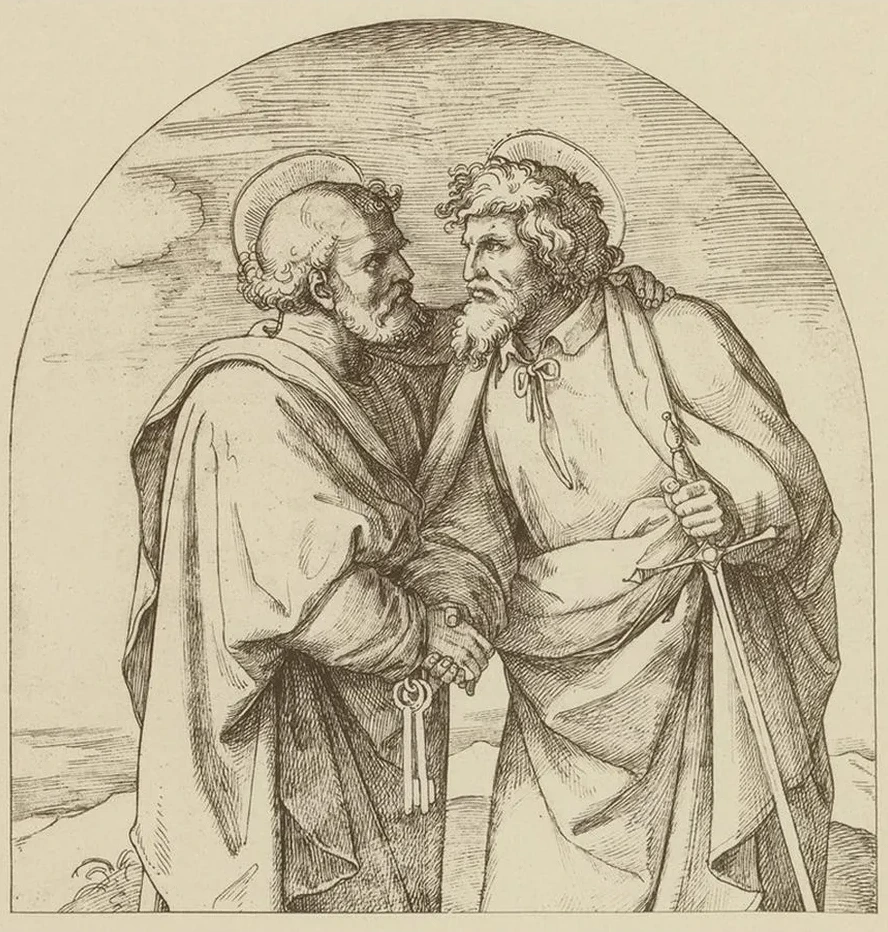 Abschied Der Apostel Petrus Und Paulus
