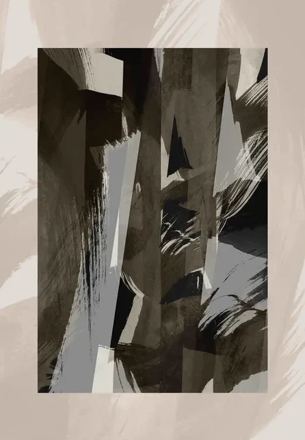 Abstract Brush Strokes 76X