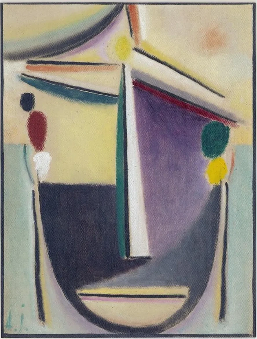 Abstract Head, Black - Yellow
