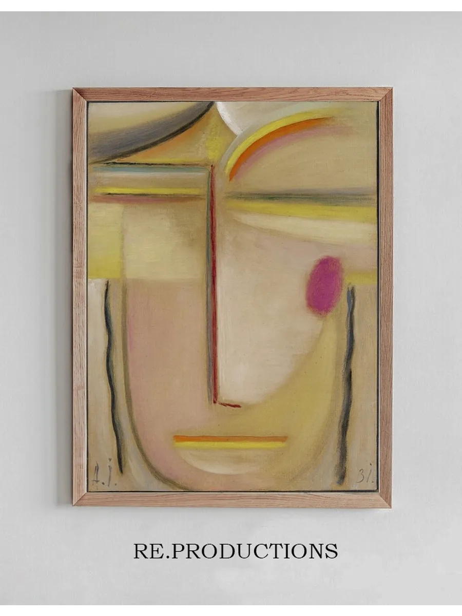 Abstract Head,Gold and Pink