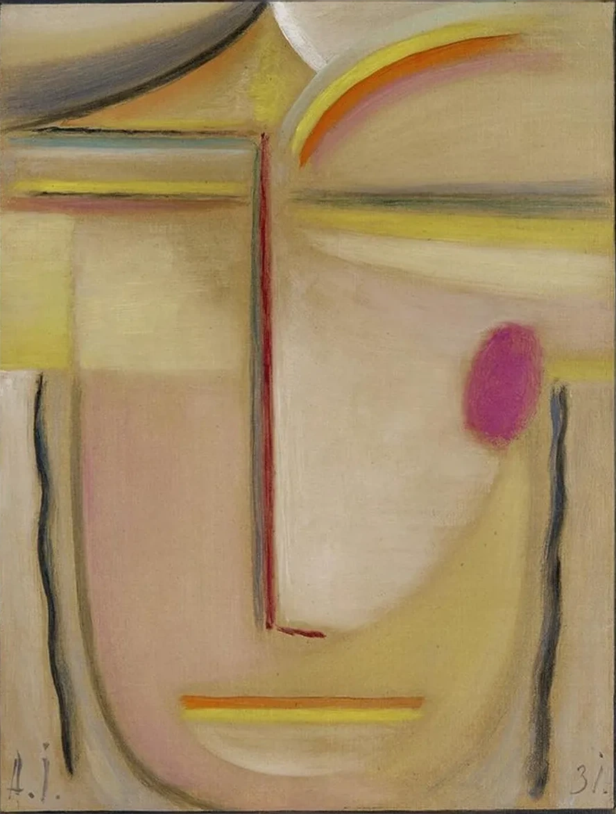 Abstract Head,Gold and Pink