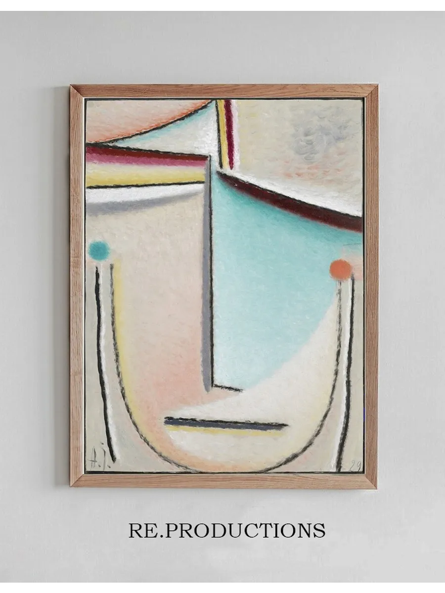 Abstract Head,Pink - Light Blue