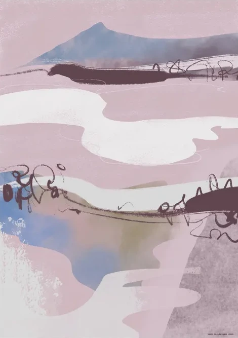 Abstract Mountain Hues