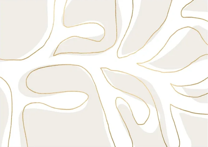 Abstract Twig White and Gold