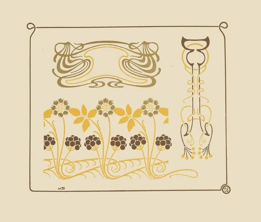Abstract Design Based on Berries and Arabesques