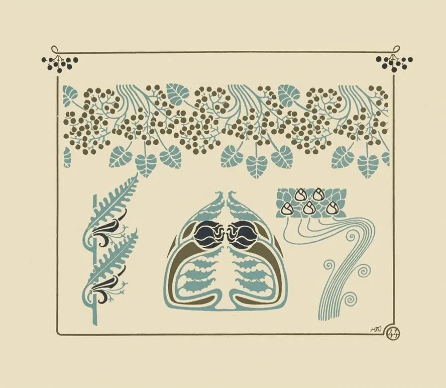 Abstract Design Based on Berries and Flowers