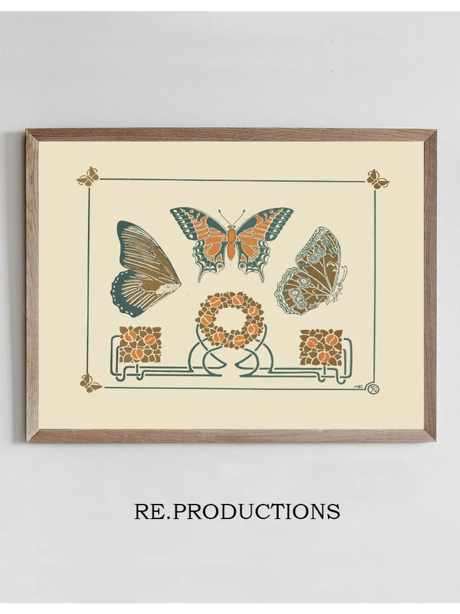 Abstract Design Based on Butterflies and Leaves