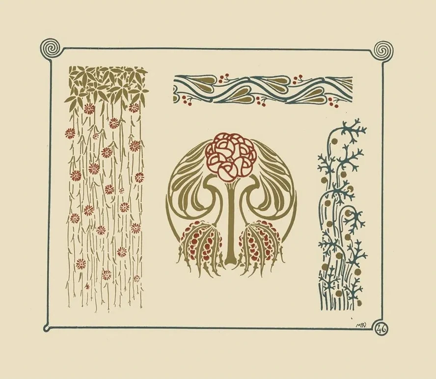 Abstract Design Based on Flowers and Berries