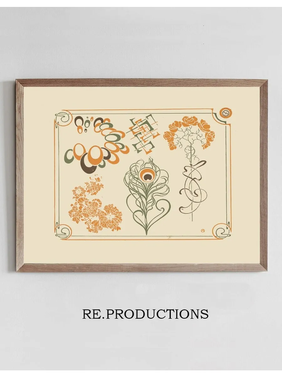 Abstract Design Based on Flowers and Curvilinear Shapes