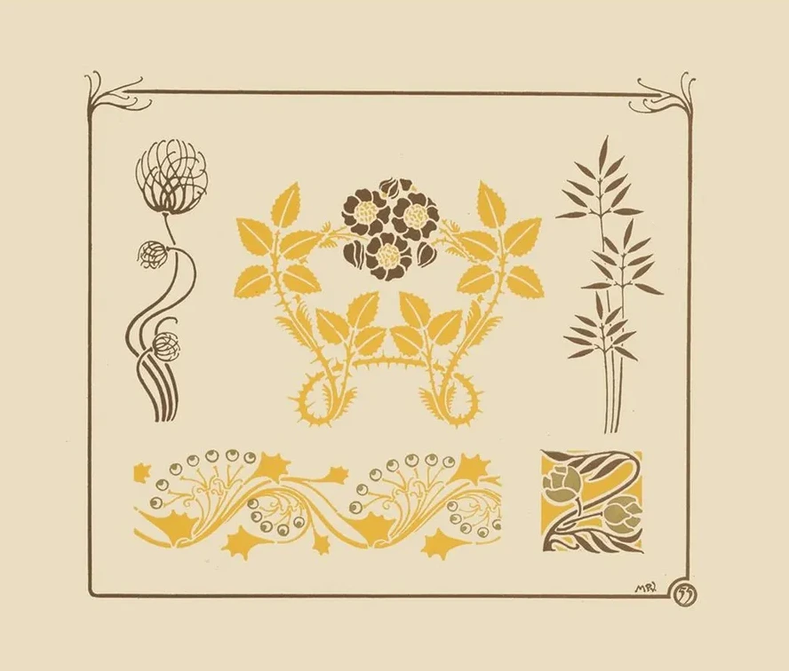 Abstract Design Based on Flowers and Thorns