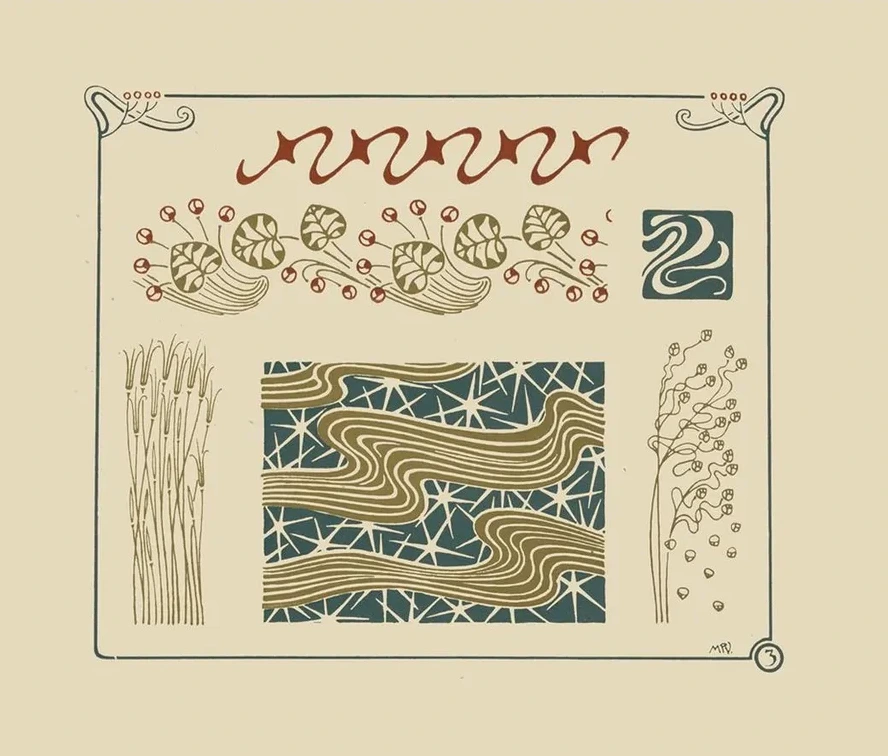 Abstract Design Based on Grasses and Leaves
