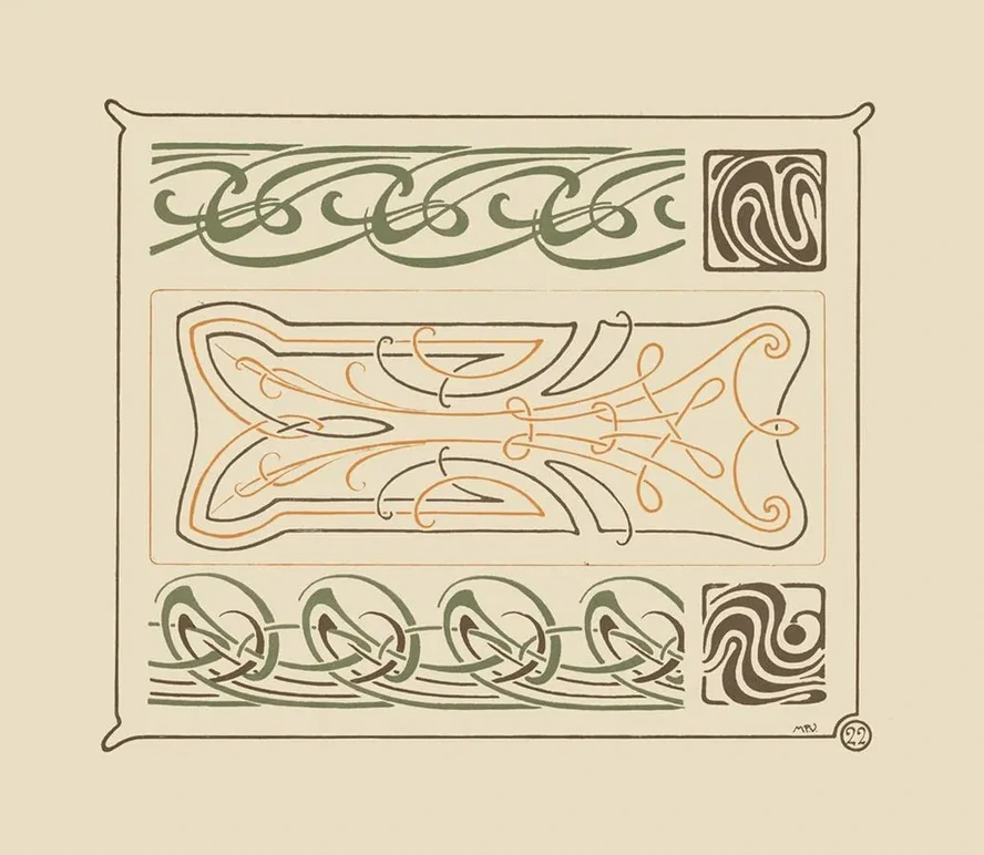 Abstract Design Based on Intertwined Curvilinear Shapes