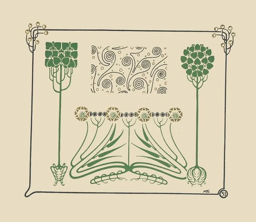 Abstract Design Based on Leaves and Arabesques