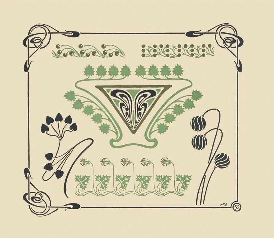 Abstract Design Based on Leaves and Arabesques