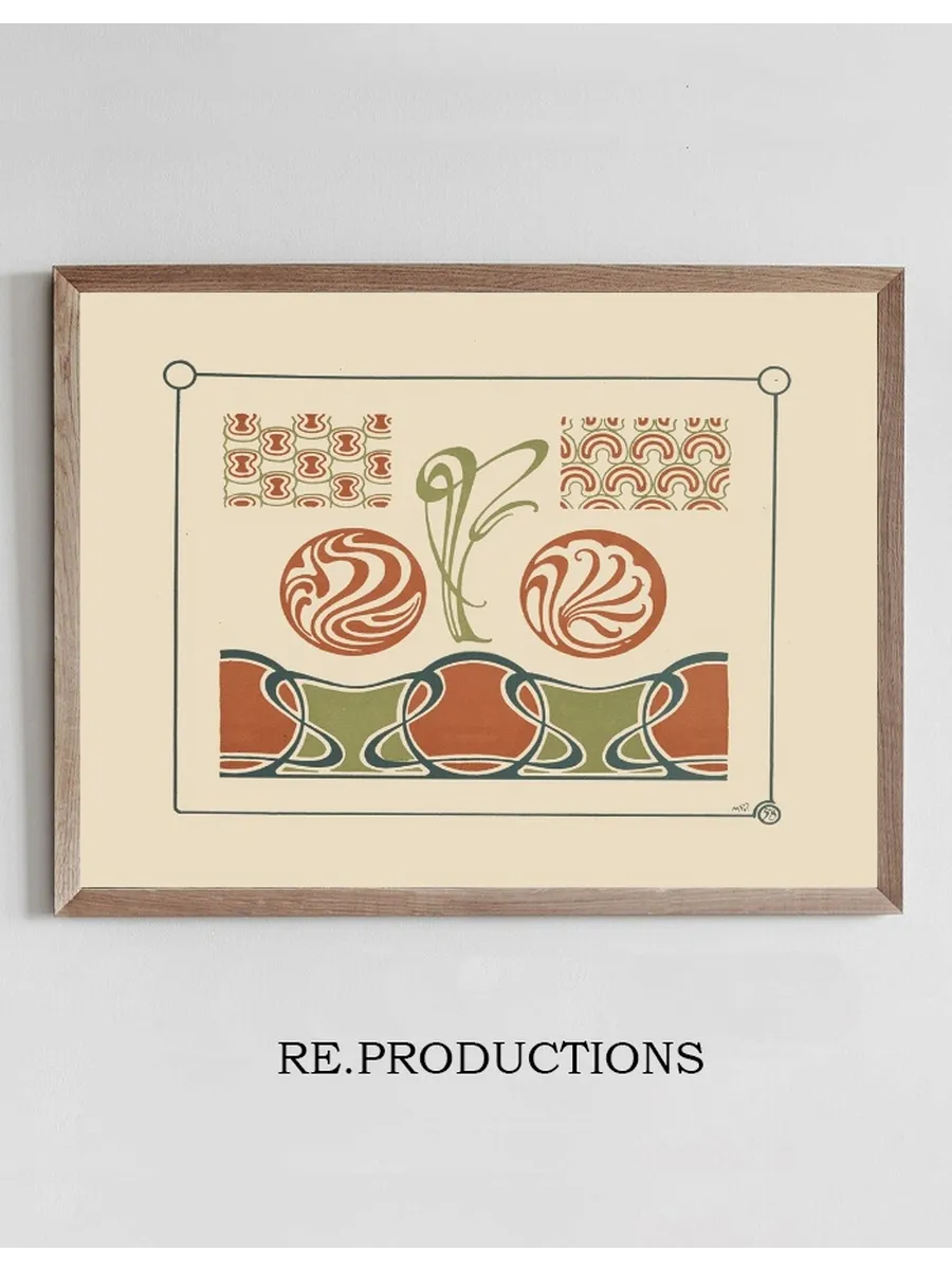 Abstract Design Based on Organic Shapes and Arabesques