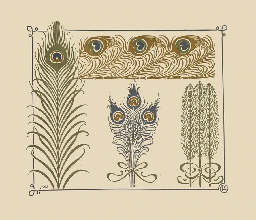 Abstract Design Based on Peacock Feathers