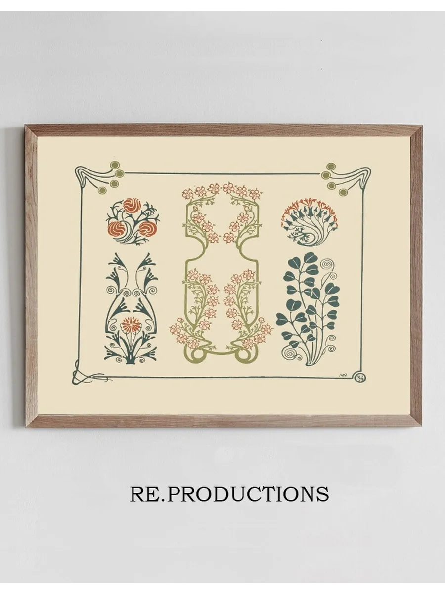 Abstract Design Based on Tiny Flowers and Leaves