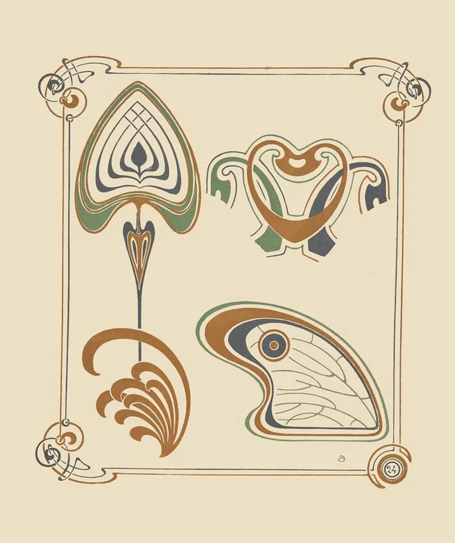 Abstract Design Based on Wings and Leaf Shapes