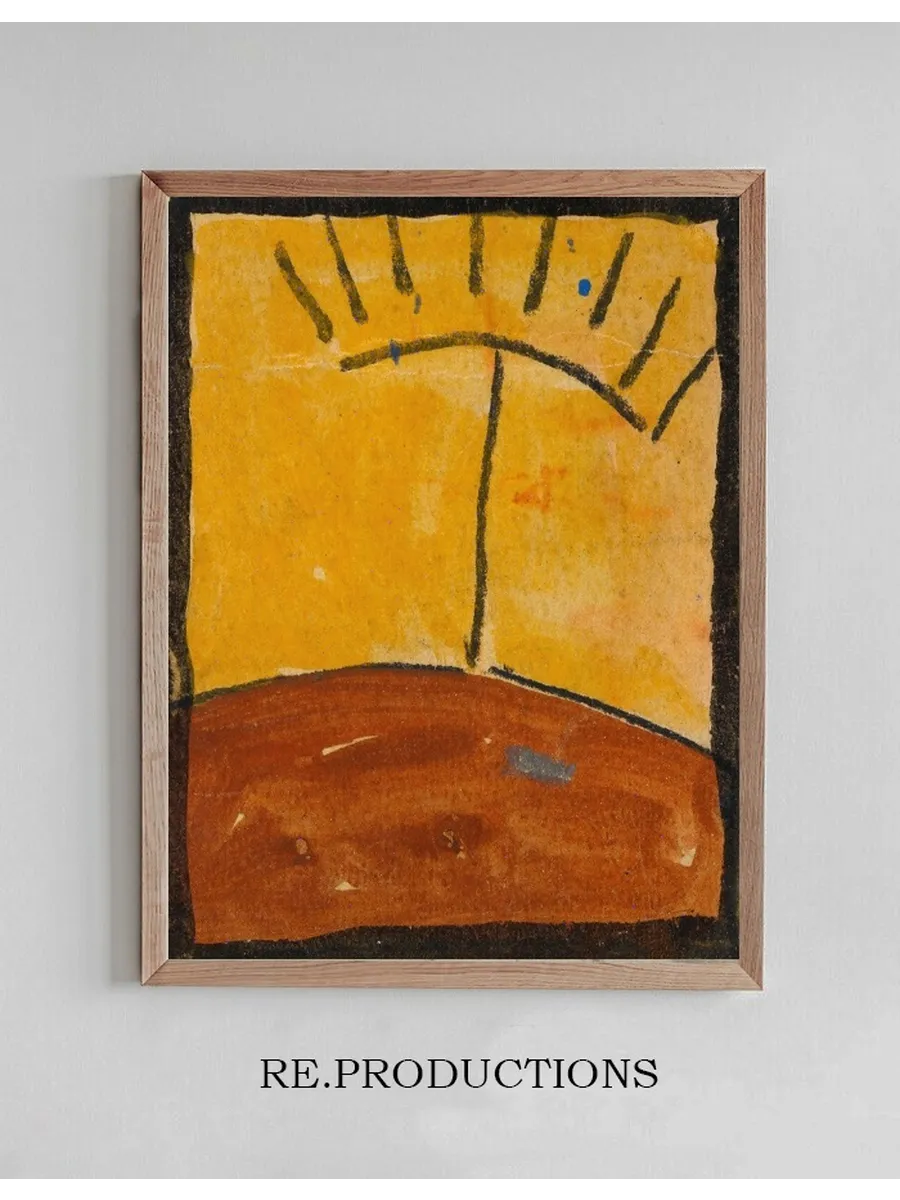 Abstrahierte Landschaft Mit Sonnenaufgang