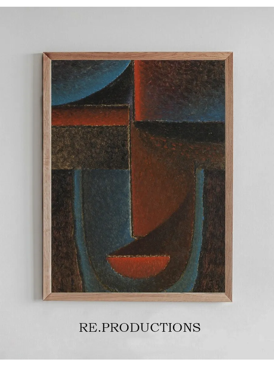 Abstrakter Kopf Blau - Rot