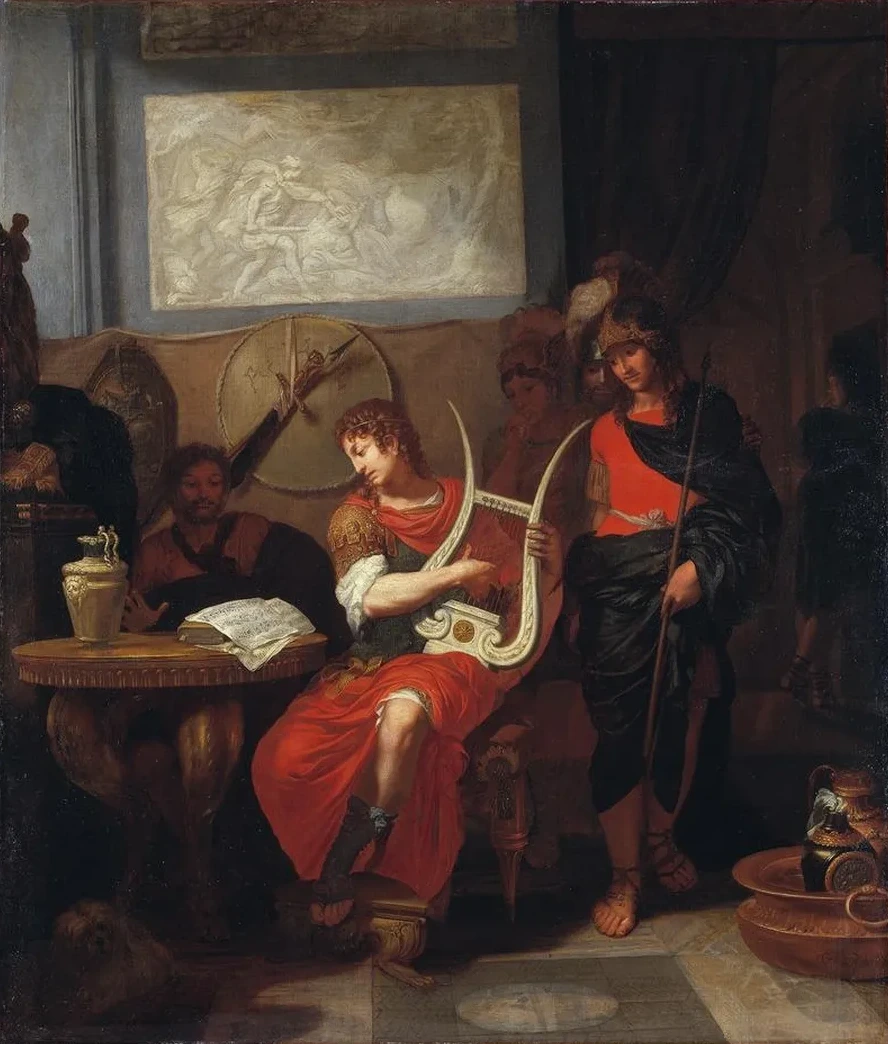 Achilles Playing the Lyre Before Patrocles