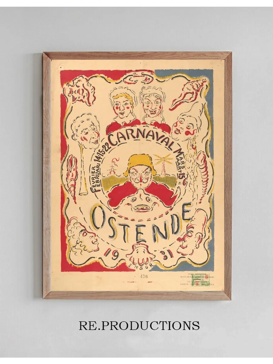Affiche Voor Het Carnaval van Oostende