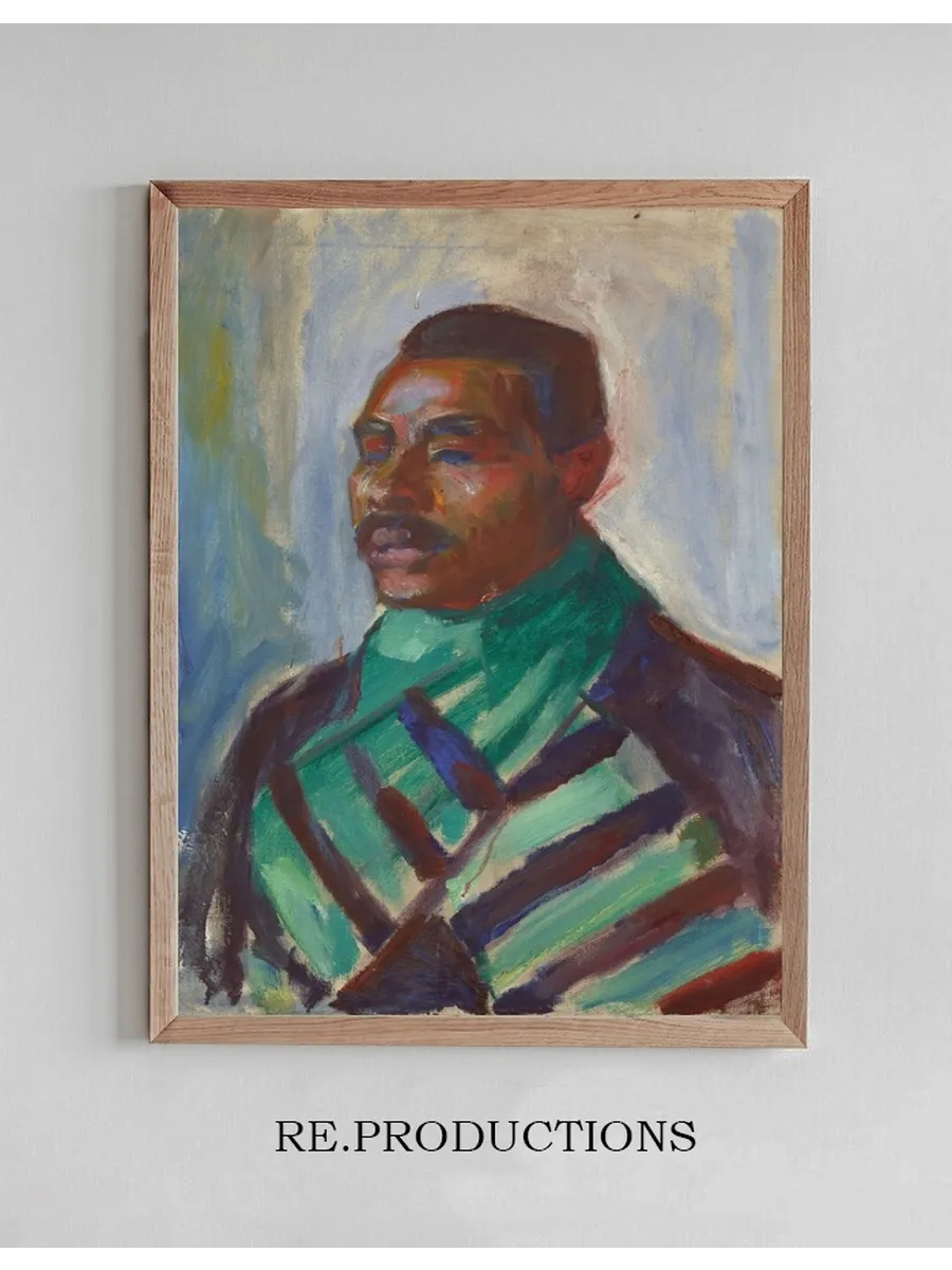 African with Green Scarf