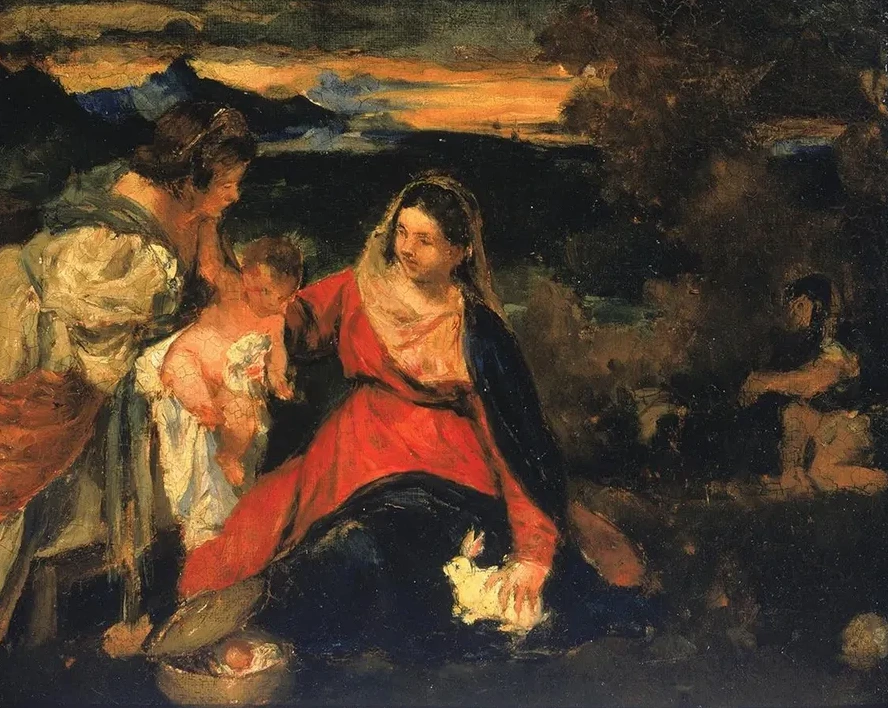 After Titian's Madonna of the Rabbit
